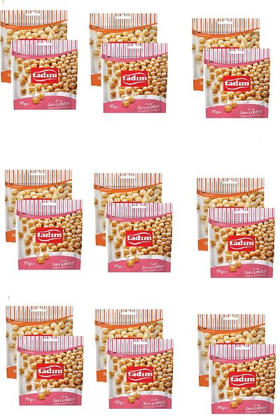 Tadım Roasted Hazelnut 90 Gr X 9 Pieces Yellow Leblebi Salt 90 Gr X 9 Pieces