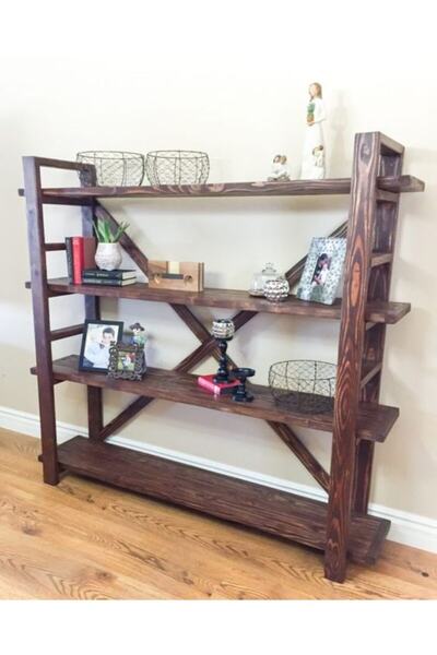 Hyper&Great Ahşap Kitaplık Ağaç Kitaplık