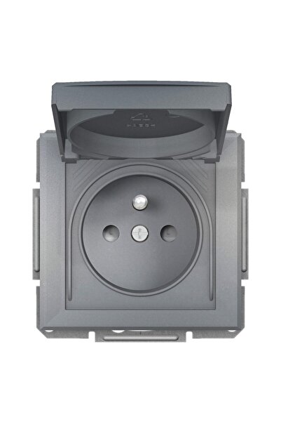 Schneider Electric Asfora Plus Kapaklı Ip44 Ups Priz Çelik, Vidalı