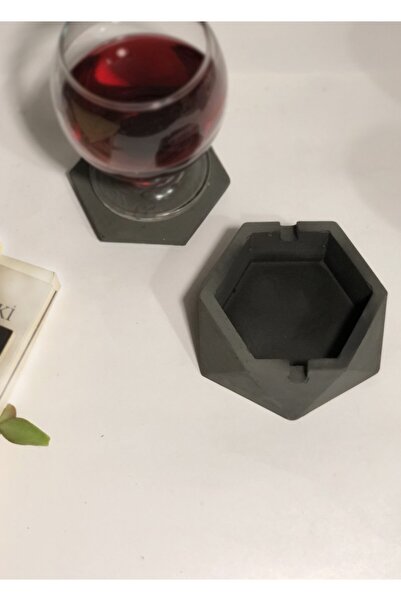 RocArt Home Εξαγωνικό τραπέζι σκυροδέματος (ανθρακί)