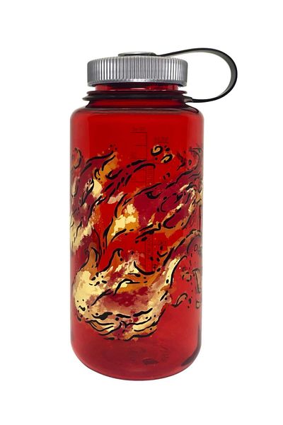NALGENE Red Patterned Water Bottle