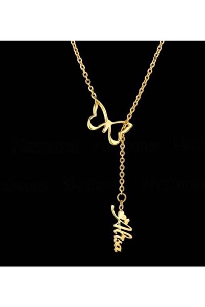 Genel Markalar Gümüş Kelebek Isimli Kolye