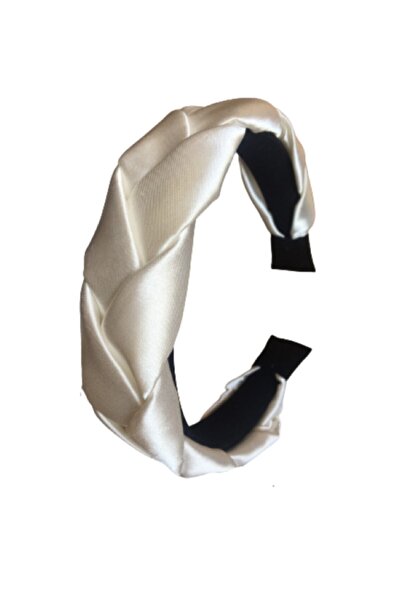 CSR AKSESUAR Coroană din tricot din satin alb