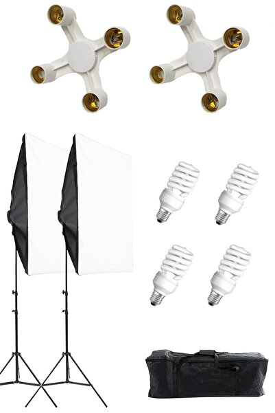 Deyatech 4 Duylu Softbox 50x70 Ürün Ve Youtube Çekimleri Için 20 Watt Lamba