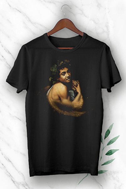 perseusshopping Caravaggio Eseri Štampano Unisex crna barokna majica