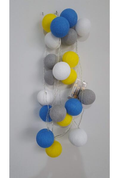 Işıklıtoplardükkanı Montessori Işıklı Top Led Aydınlatma Dekoratif Gece Lambası 20 Top 3 Mt