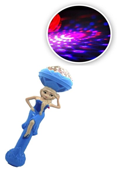 Hyd Frozen Karlar Ülkesi Elsa Sesli Işıklı Müzikli Asa Meşale Oyuncak Disko T...