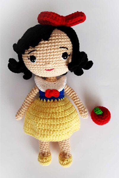 OYUNCAKPARK Maskot Pamuk Prenses Ve Elması Amigrumi Organk Oyuncak