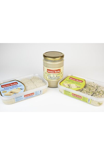 Metin Baba 1948 Tahin 600 gr Fıstıklı ve Vanilyalı Tahin Helvası 450 gr Üçlü ...