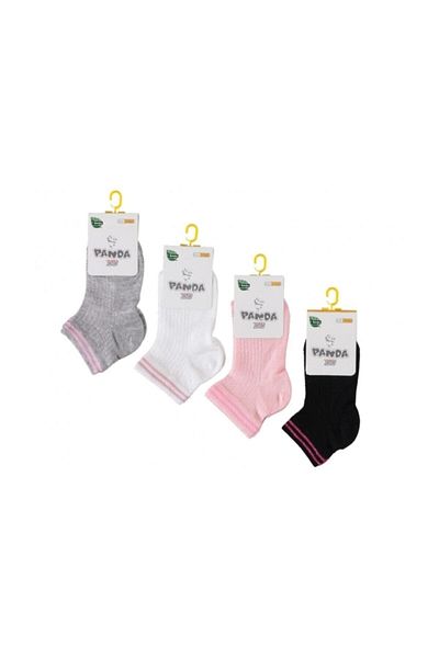 Panda Girl's White Booties Socks 12pcs
