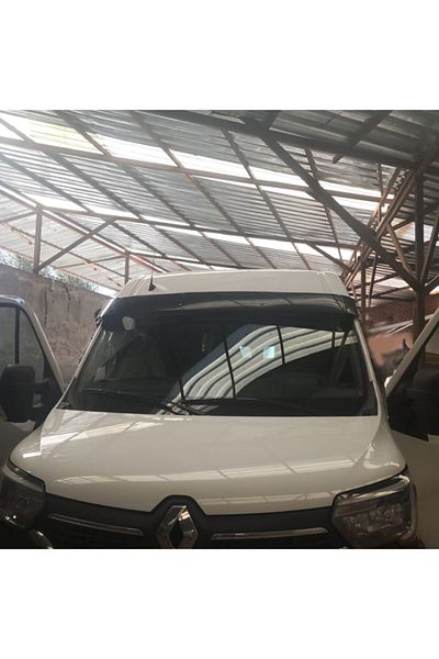 Cappafe Renault Master 2019 - Visor Acrylic Visor Hat, Terek Piano Black Front Window Sunshade