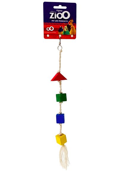 Mybird Zioo Colorful Wooden Bird Toy with String