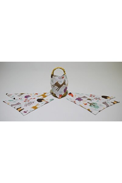 paris in paris Σετ σαλιάρα-μαντήλι 5 τεμαχίων 100% βαμβακερό ύφασμα μουσελίνας