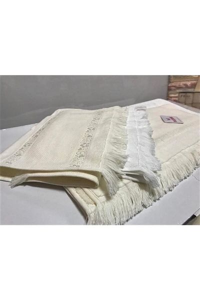 Nurpak Kitchen Towel Etamine Cloth Velvet Dyeing Cream Fringed 30x50