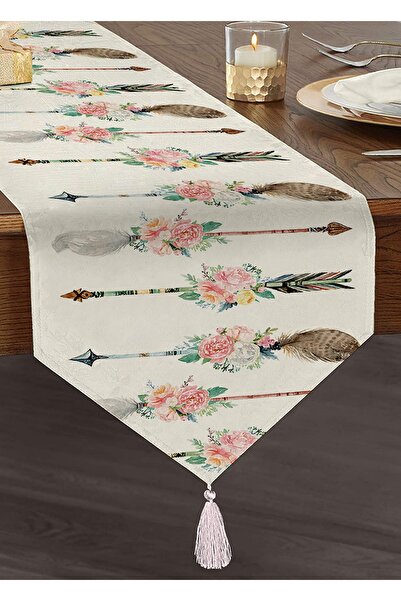 Realhomes ملون الأزهار الرمح عزر الرقمية المطبوعة شرابة الشنيل مثلث عداء