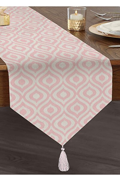 Realhomes Alergăr triunghiular din chenille cu modele Ikat, cu design special...