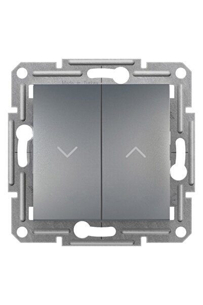 Schneider Electric Asfora Plus Jaluzi Kumanda Liht Buton Çelik, Vidasız, Çerç...