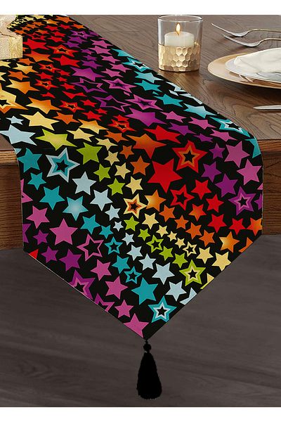 Realhomes Stele colorate cu design special, cu ciucuri, imprimat digital