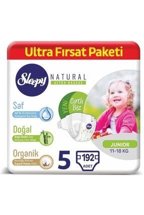 sleepy natural bebek bezi 5 numara junior ultra firsat paketi 192 adet fiyati yorumlari trendyol
