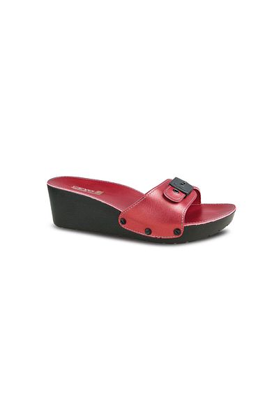 Ceyo Women's Pearlescent Red Minelli Summer Slippers 9969