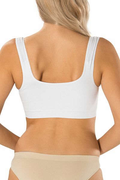 by HW Γυναικείο σουτιέν Bustier με λευκό μπαμπού με χοντρό λουράκι