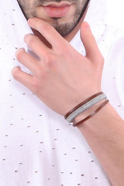 LABALABA MEN'S COMBINED LEATHER BRACELET
