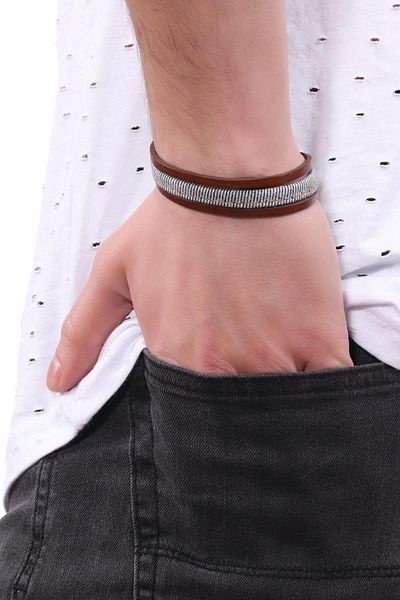 LABALABA MEN'S COMBINED LEATHER BRACELET