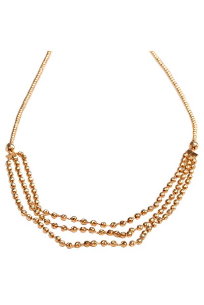 Cebeci Kadın Sarı 3 Dorikalı Sıralı Kolye