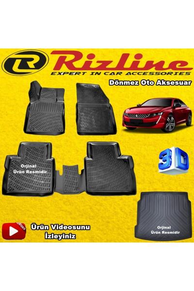 Rizline Peugeot 508 3d Havuzlu Paspas+bagaj Havuzu 2019 Sonrası