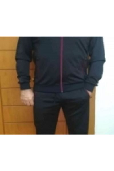 TRENDYSHOES Ανδρική φόρμα αθλητικής φόρμας από μαύρο ύφασμα κατάδυσης