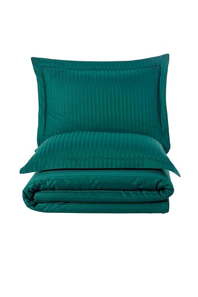 Elart Duvet Cover Set Double Cotton 6 Pieces Fenola Green