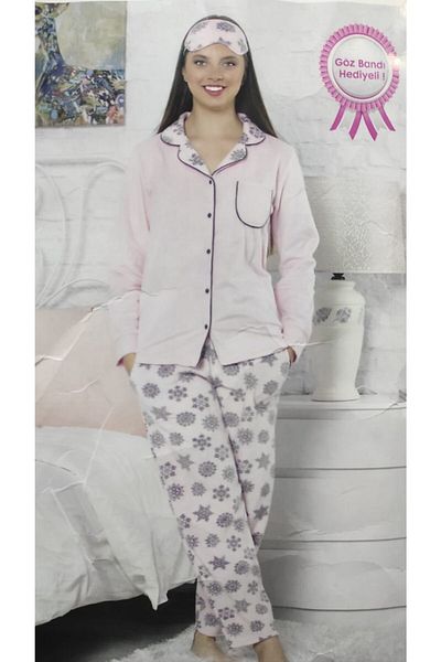 Pijamoni Women's Buttoned Front Pajama Set