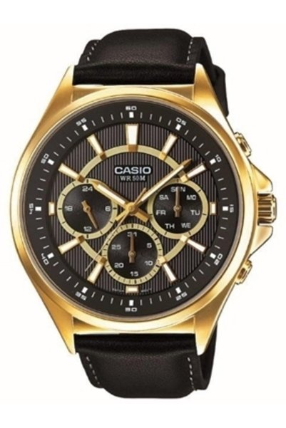 Casio Men's Black Standard Series Wristwatch Mtp-E303Gl-1Avdf
