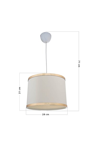 Modelight 28'Lik Kumaş Sarkıt Hoop Krem