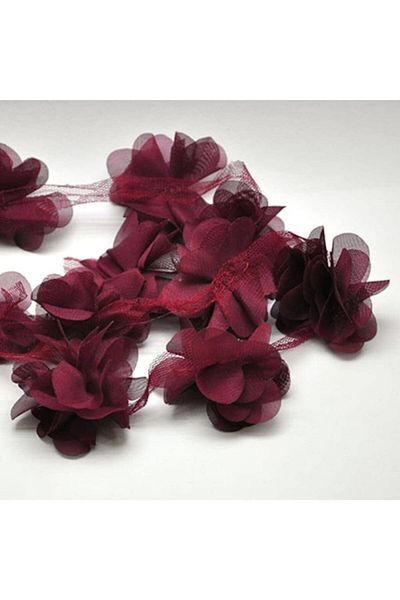 YENİ HEDİYELİK DÜNYAM Βουργουνδία Laser Rose 3m Laser Cut Rose Στολίδι Υλικό Συσκευασίας 36 τμχ Organza Fabric Τεχνητά Λουλούδια