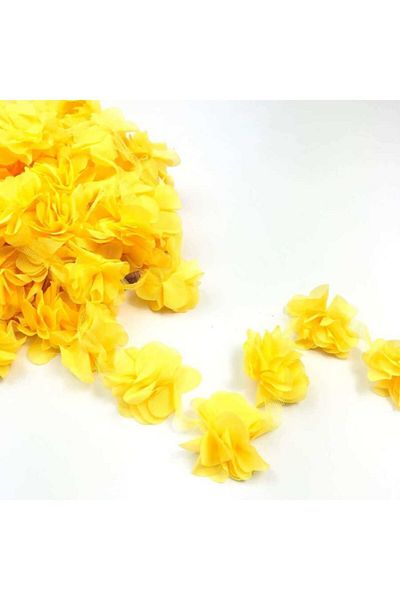 YENİ HEDİYELİK DÜNYAM Κίτρινο τριαντάφυλλο λέιζερ 3m Laser Cut Rose Στολίδι Υλικό Συσκευασίας 36 τμχ Οργάντζα Ύφασμα Τεχνητά Λουλούδια