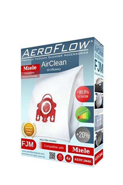 AeroFlow Miele Tip Fjm - Set de 4 saci de praf și filtre