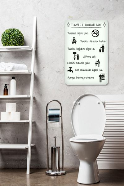 Decorita Κανόνες τουαλέτας |   Αξεσουάρ μπάνιου |   Λευκό φόντο |   40 εκ. Χ 60 εκ