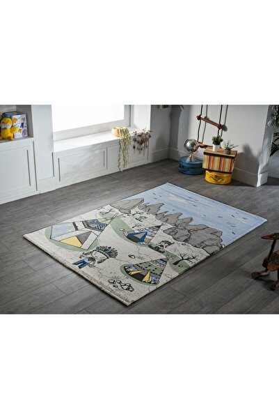 GÜMÜŞSUYU Halı Wonderkids 11258 C10 Krem Çocuk Halısı - 133 X 190 Cm
