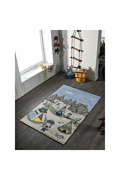GÜMÜŞSUYU Halı Wonderkids 11258 C10 Krem Çocuk Halısı - 133 X 190 Cm