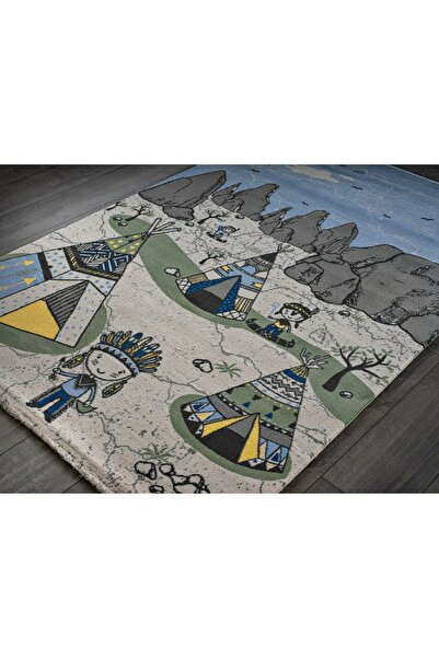 GÜMÜŞSUYU Halı Wonderkids 11258 C10 Krem Çocuk Halısı - 133 X 190 Cm