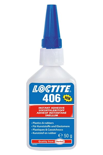 LOCTİTE LOCTITE 406 Plastik Kauçuk Yüzeylere Hızlı Yapıştırıcı - 50 gr.