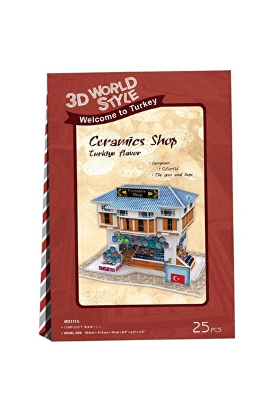 Genel Markalar Nessiworld Cubic Fun 3D 25 Parça Puzzle Türk Seramik Mağazası