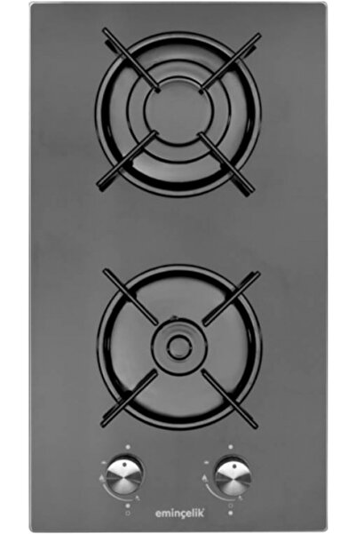 Eminçelik Ec-ah 4120 Bg30 Ankastre Siyah Cam Domino Ocak