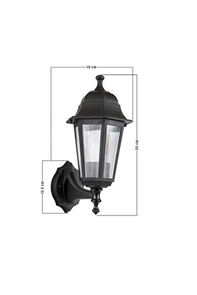 Modelight Optik Altıgen Aplik Siyah