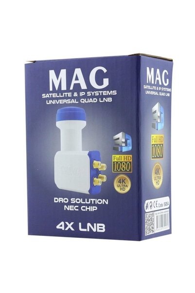 MAG Altın Uçlu Full Hd 3d 4k Dörtlü Dört Çıkışlı Lnb (0.1 Db)