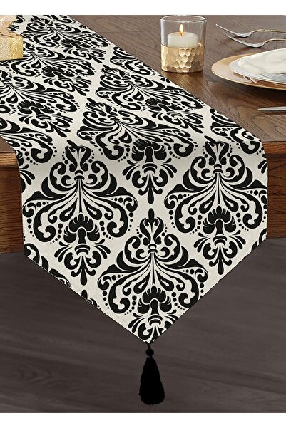 Realhomes Moderni trokutasti trkač od čenila sa tufiranom strukturom i damask...