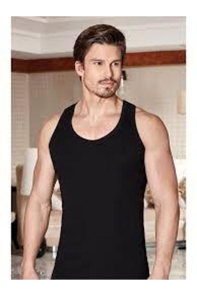 Berrak Men's Black 3-Pack 100% Cotton Undershirt