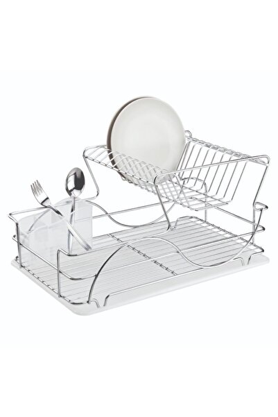 Genel Markalar Krom Paslanman 2 Katlı Tabaklık Bulaşıklık Düzenleyici