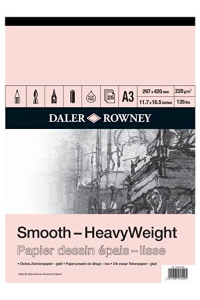 Daler Rowney Heavyweight Eskiz Blok - A3 - 220gr - 25yp